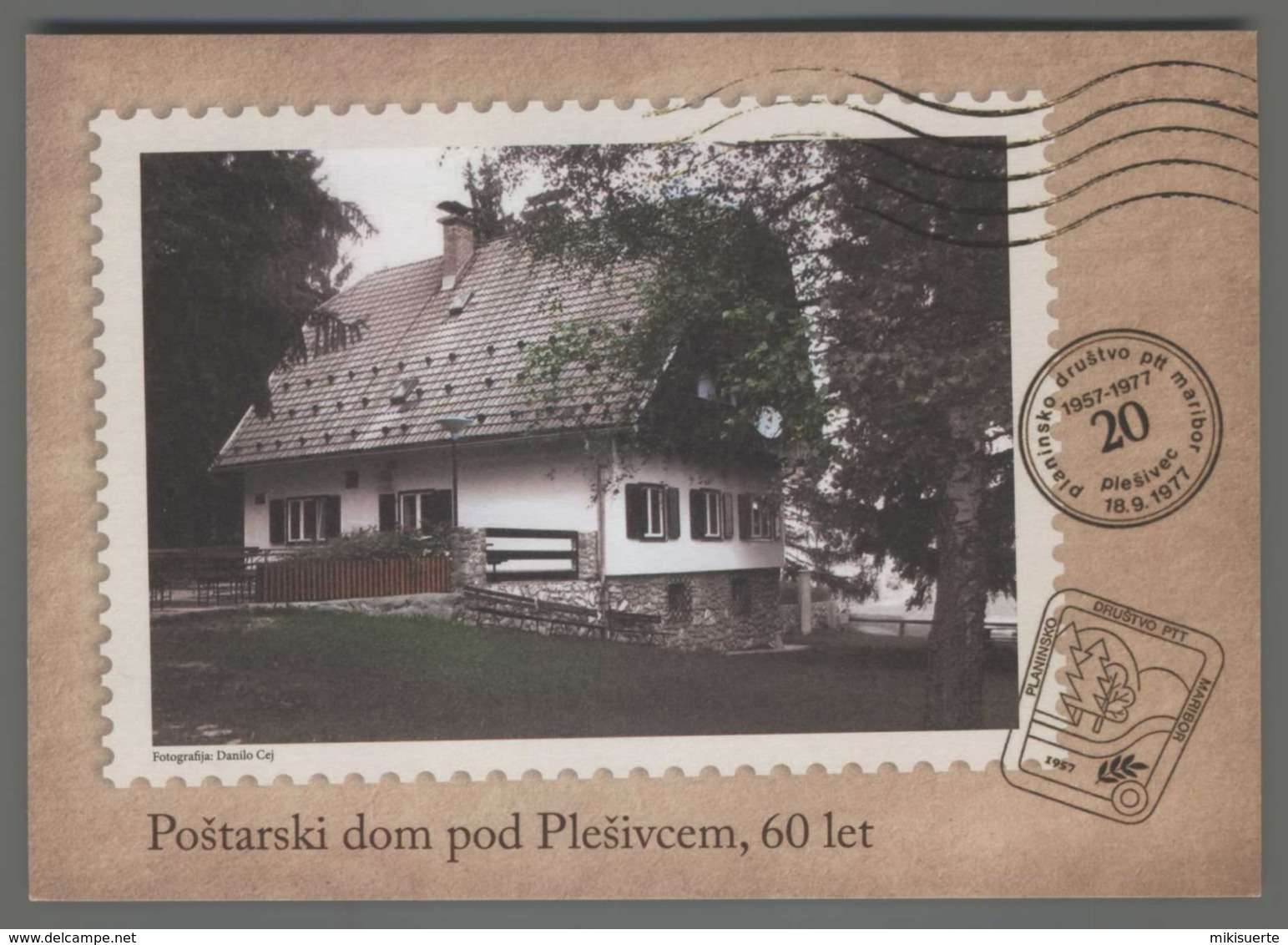 C4477 SLOVENIA Postal Stationery POSTARSKI DOM POD PLESIVCEM 60 LET B Postcard Cartolina Postale - Slovenia