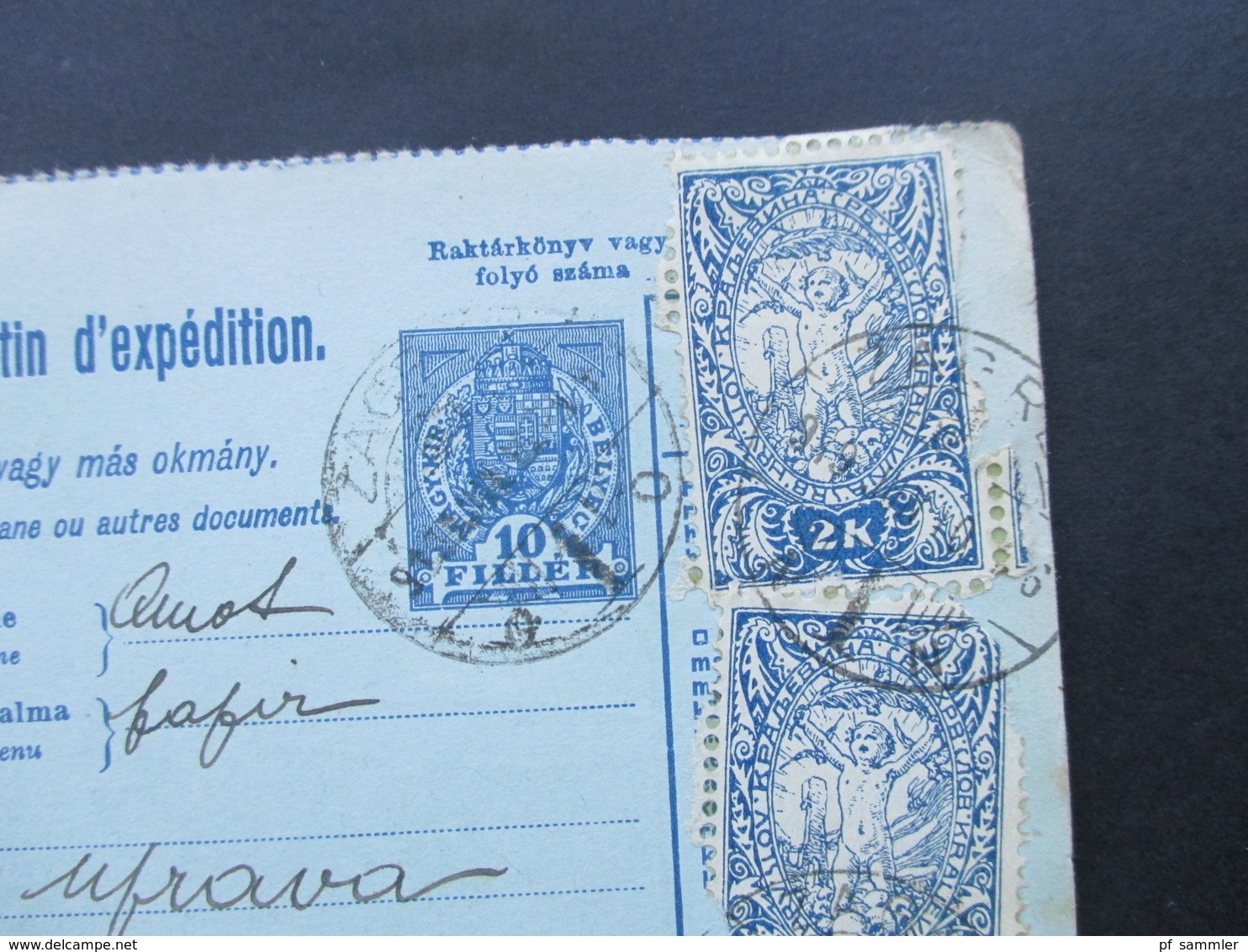 Jugoslawien SHS 1921 Paketkarten 24 Stück mit interessanten Frankaturen und Klebezettel und Stempel!