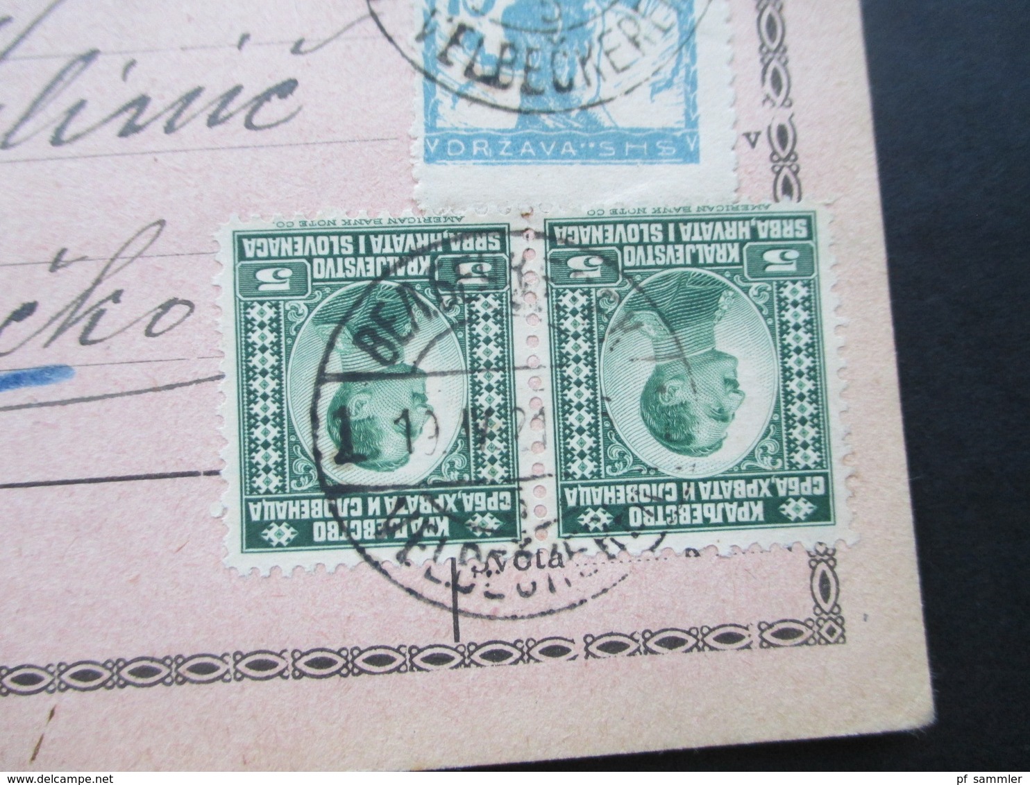 Jugoslawien SHS 1921 Paketkarten 24 Stück mit interessanten Frankaturen und Klebezettel und Stempel!