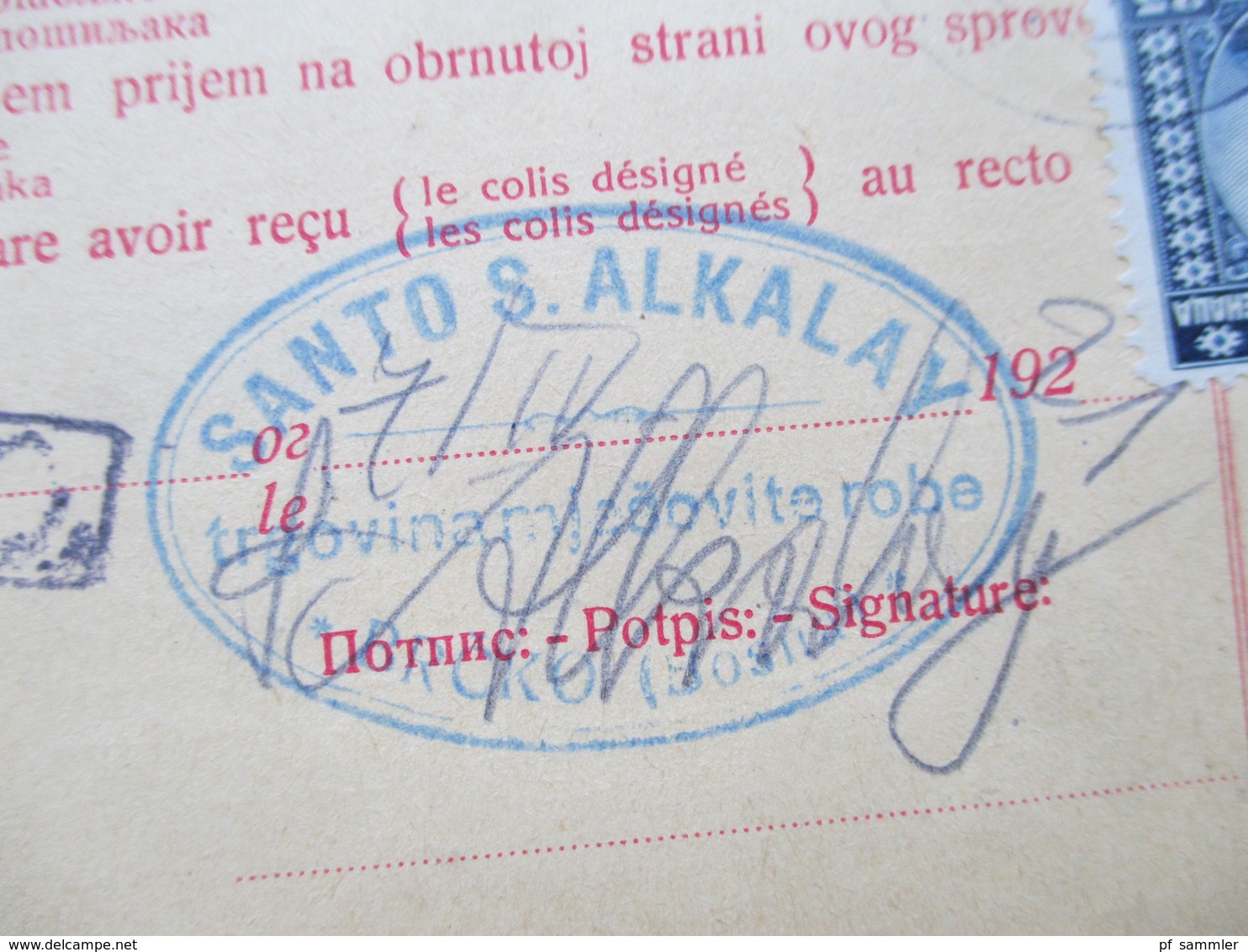 Jugoslawien SHS 1921 Paketkarten 24 Stück mit interessanten Frankaturen und Klebezettel und Stempel!