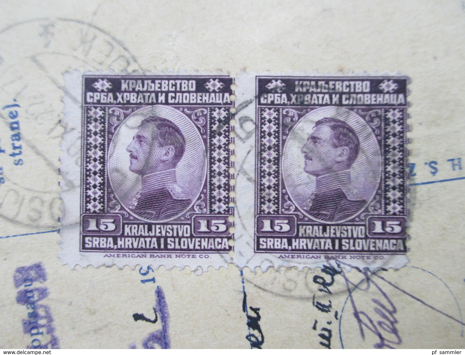 Jugoslawien SHS 1921 Paketkarten 24 Stück mit interessanten Frankaturen und Klebezettel und Stempel!