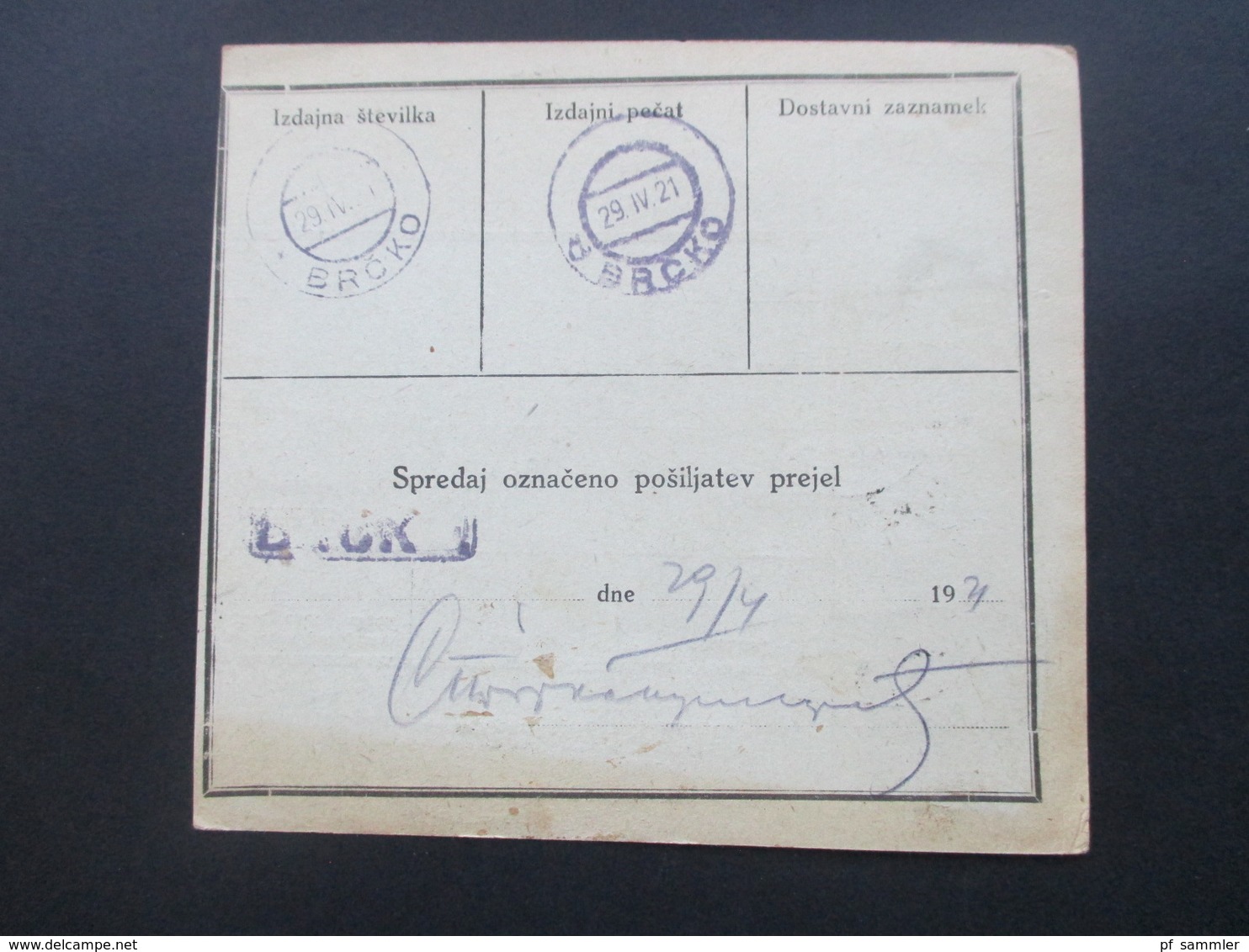 Jugoslawien SHS 1921 Paketkarten 24 Stück mit interessanten Frankaturen und Klebezettel und Stempel!