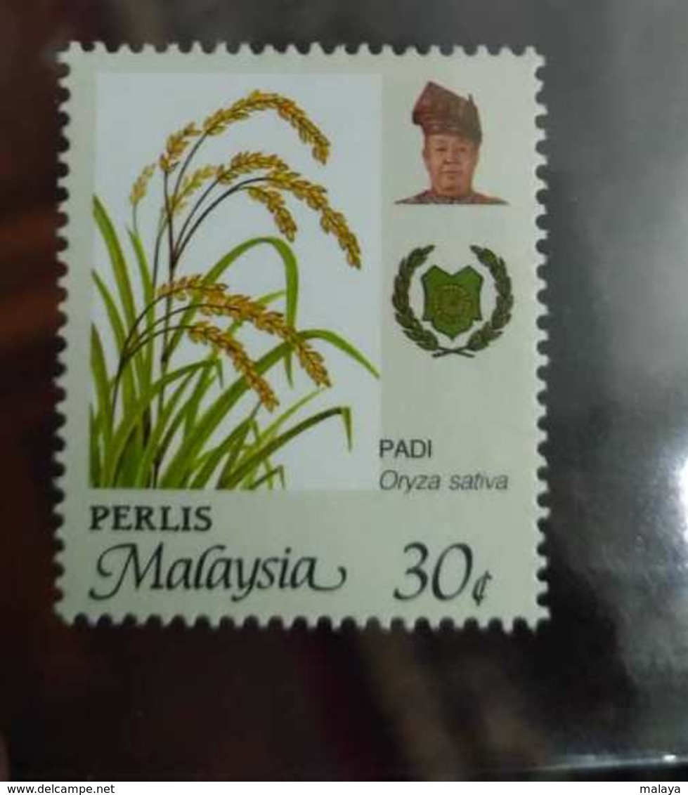 MALAYSIA 1986 1994 Perlis Sg 79 Cwfw Wmk Invterted Cv Gbp17 Mnh 30c - Malaysia (1964-...)