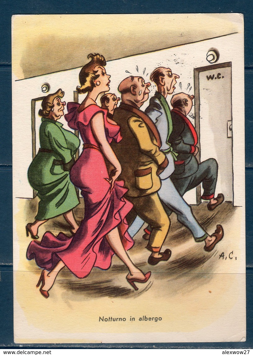 Cartolina Umoristica  Viaggiata 1957 - Humor