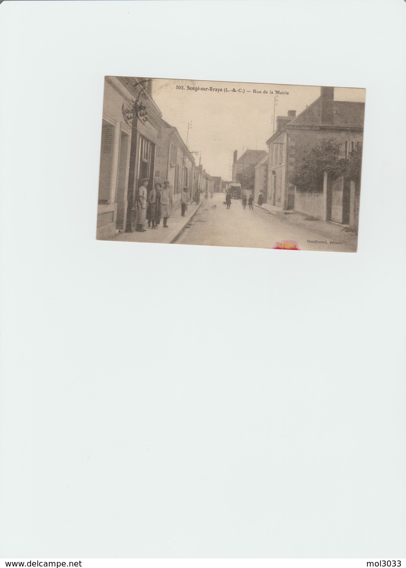 Carte Postale De Sougé Sur Braye-rue De La Mairie, Animée - Other & Unclassified