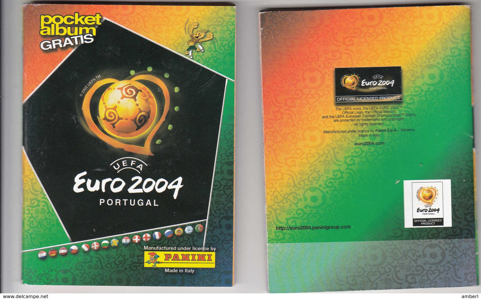 Panini Euro 2004 Portugal Pocketalbum Onvolledig 137 Op 252 Stickers Plus Leeg Album - Edition Néerlandaise