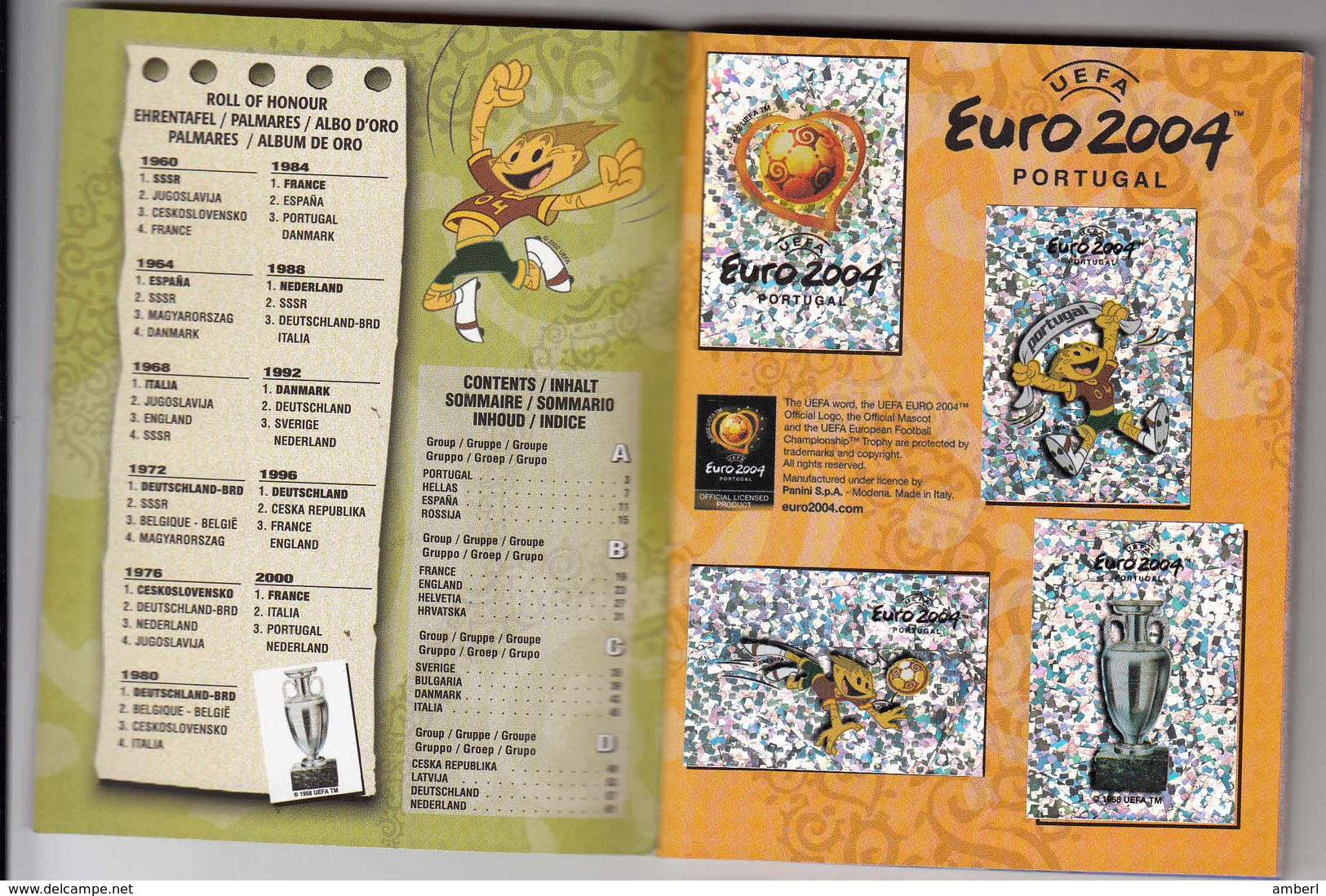 Panini Euro 2004 Portugal Pocketalbum Onvolledig 137 Op 252 Stickers Plus Leeg Album - Edition Néerlandaise