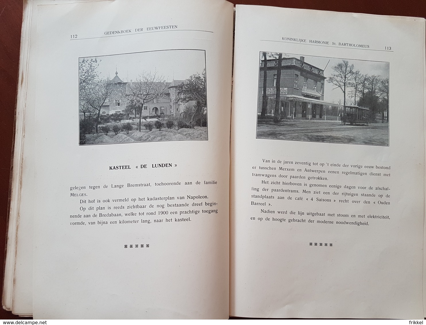 Boek: Merksem 1926 Gedenkboek Eeuwfeesten Harmonie St Bartholomeus Merxem Voorheen en Nu (287 blz ; 16 x 25 cm)