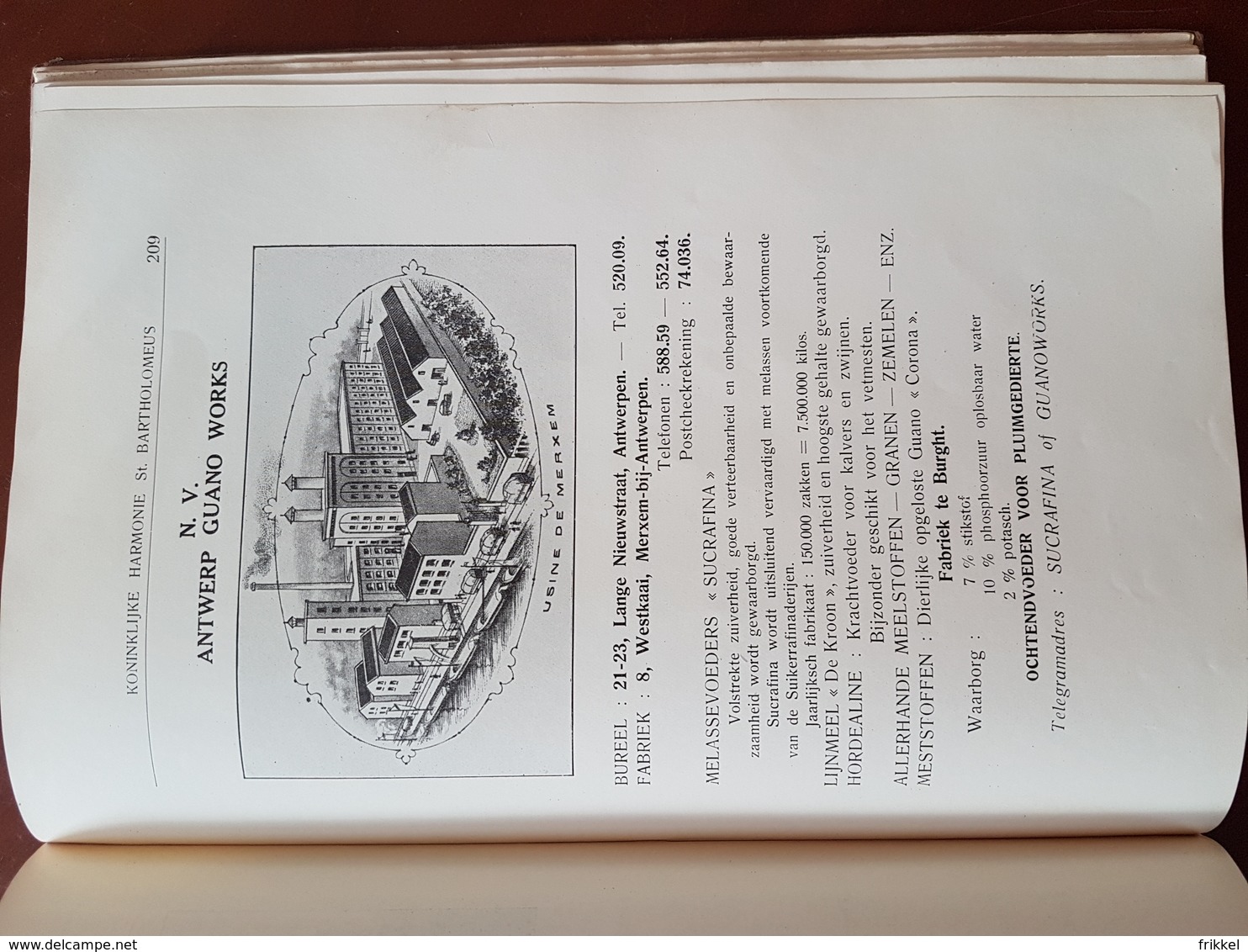 Boek: Merksem 1926 Gedenkboek Eeuwfeesten Harmonie St Bartholomeus Merxem Voorheen en Nu (287 blz ; 16 x 25 cm)