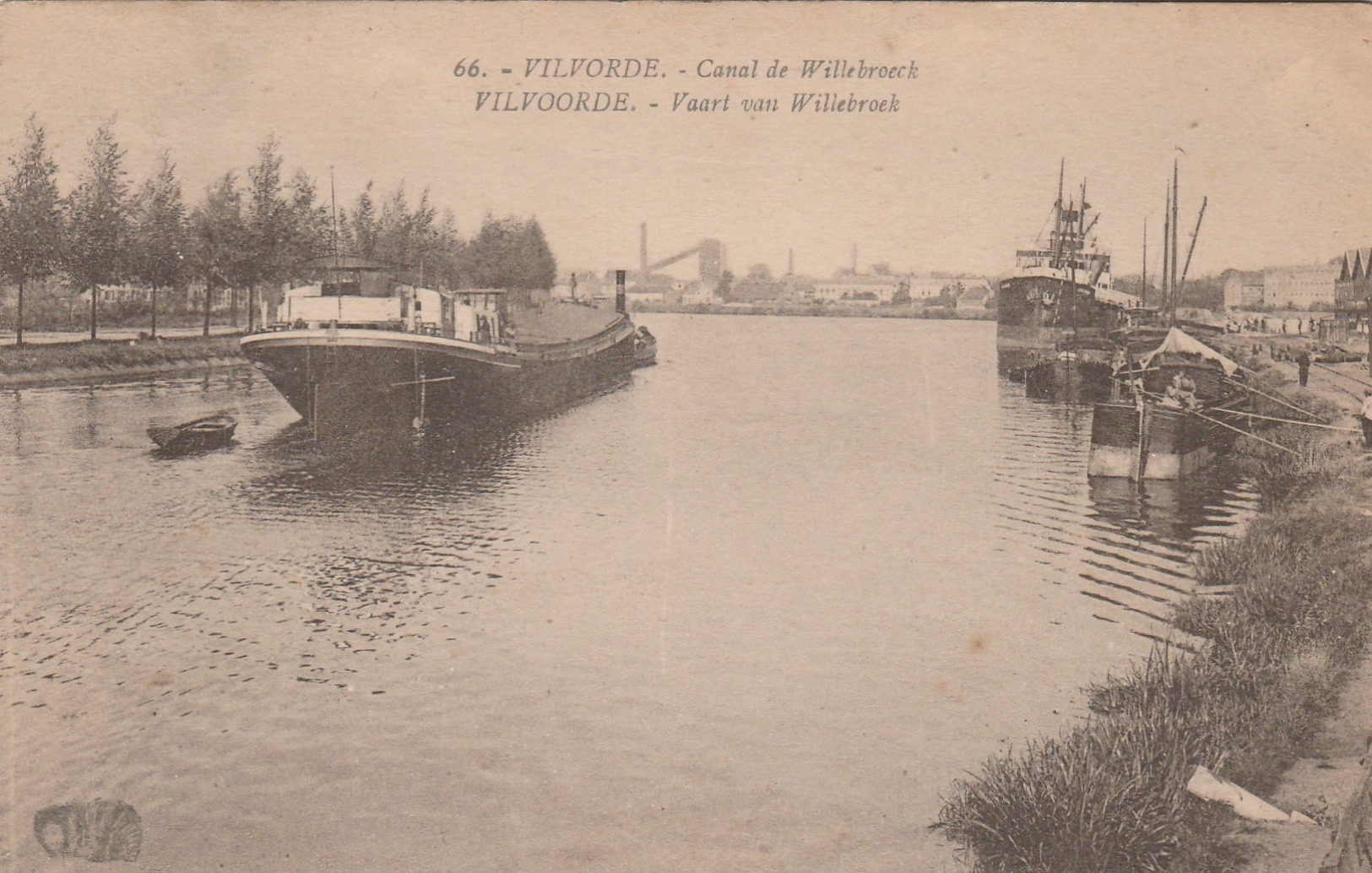 Vilvorde ,Canal De Willebroeck ;Vilvoorde Vaart Van Willebroek ; N° 66 ;( Péniche ) - Vilvoorde
