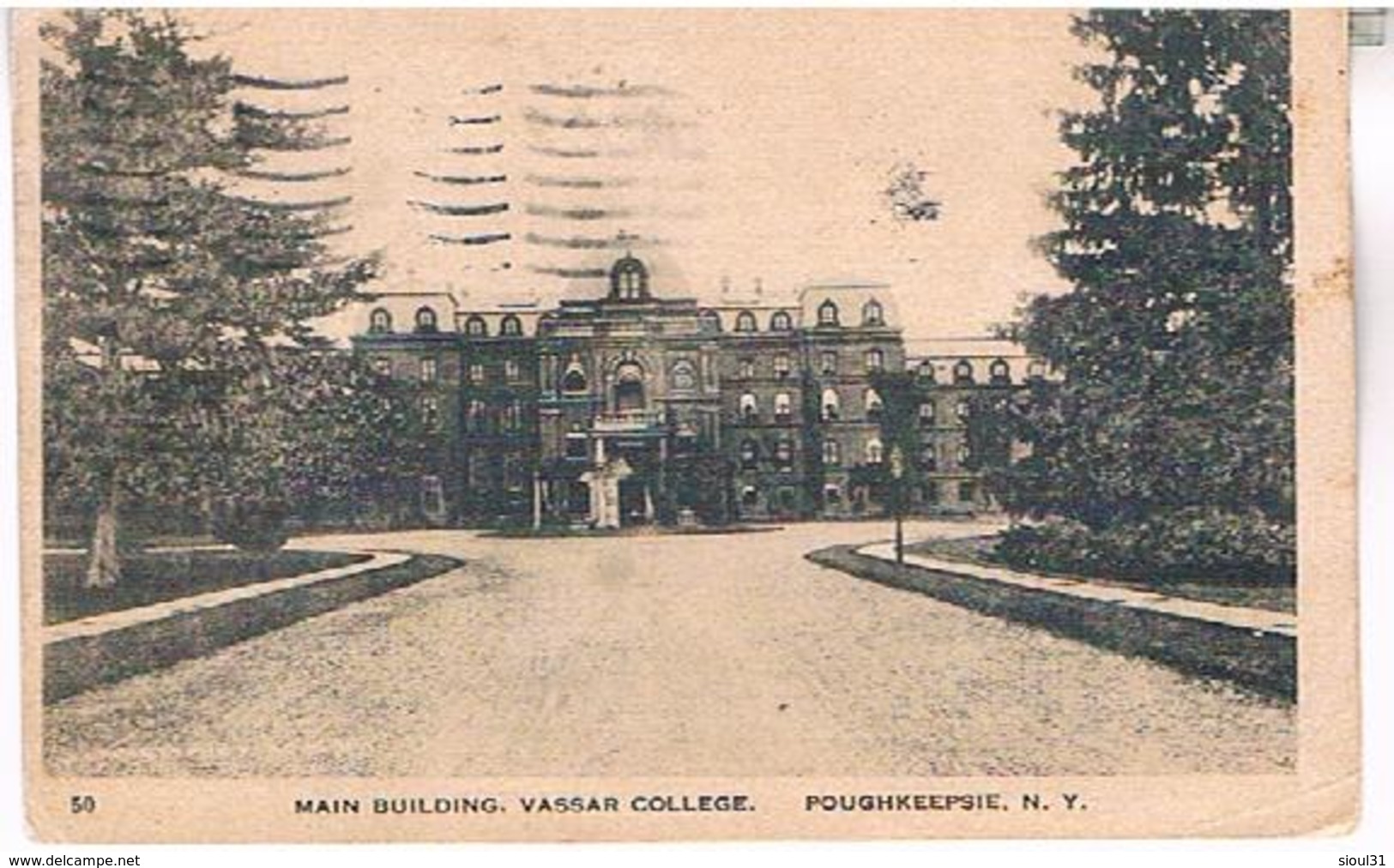 NEW YORK MAIN  BUILDING  VASSAR COLLEGE  POUGHKEEPSIE  TBE    US277 - Unterricht, Schulen Und Universitäten