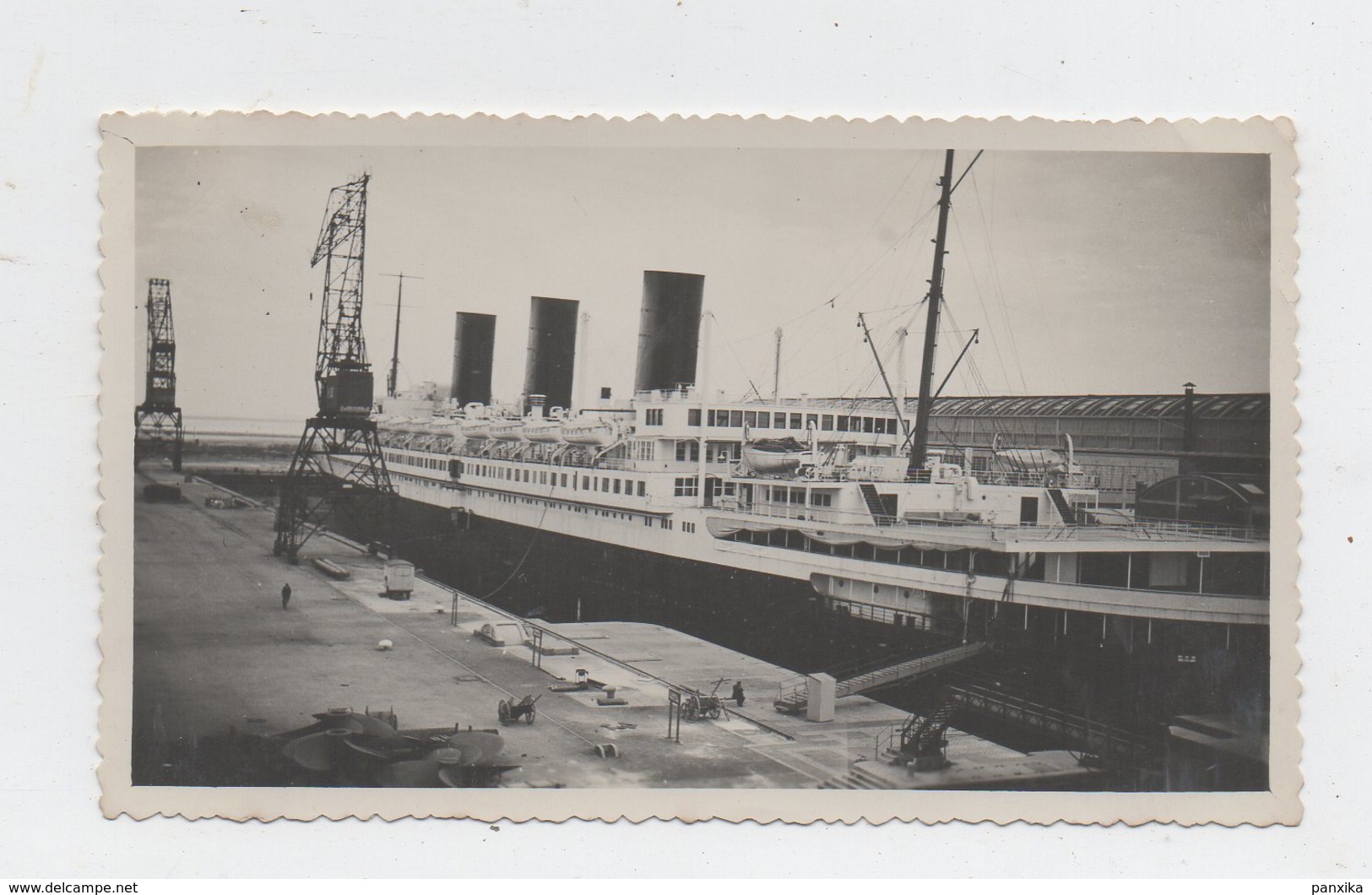 Le Havre. Paquebot Ile De France. 1935. Photo Originale. - Port