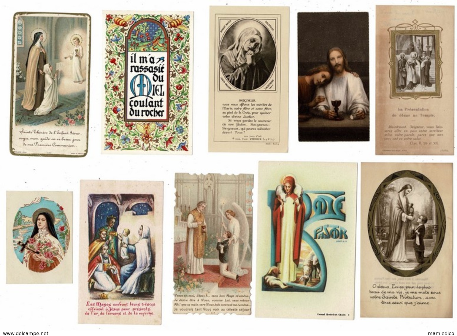 RELIGION 103 images Fleurs de Terre Sainte1871-Rhodoïds-Peintes main- diverses autres. Toutes scannées