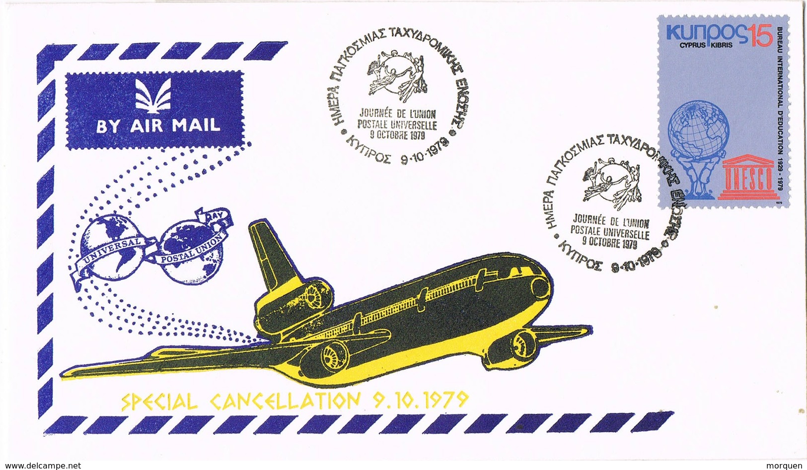 31552. Carta Aerea NICOSIA (Chipre) 1979. Union Postal Universelle. U.P.U. - Cartas