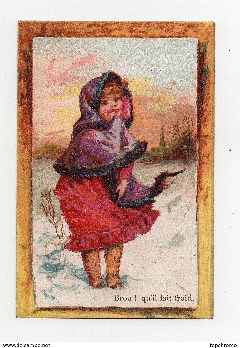 CHROMO Teintures Maison L'huillier Enfant Fille Fillette Hiver Neige - Autres & Non Classés