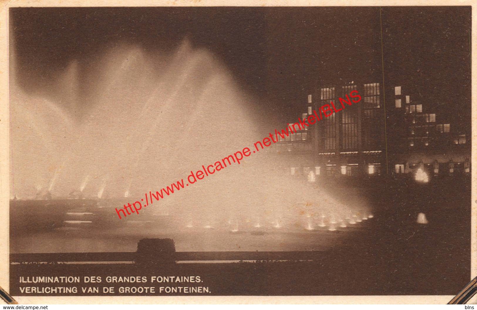 Illumination Des Grandes Fontaines - Exposition Universelle Et Internationale De Bruxelles 1935 - Brussel Bruxelles - Expositions Universelles