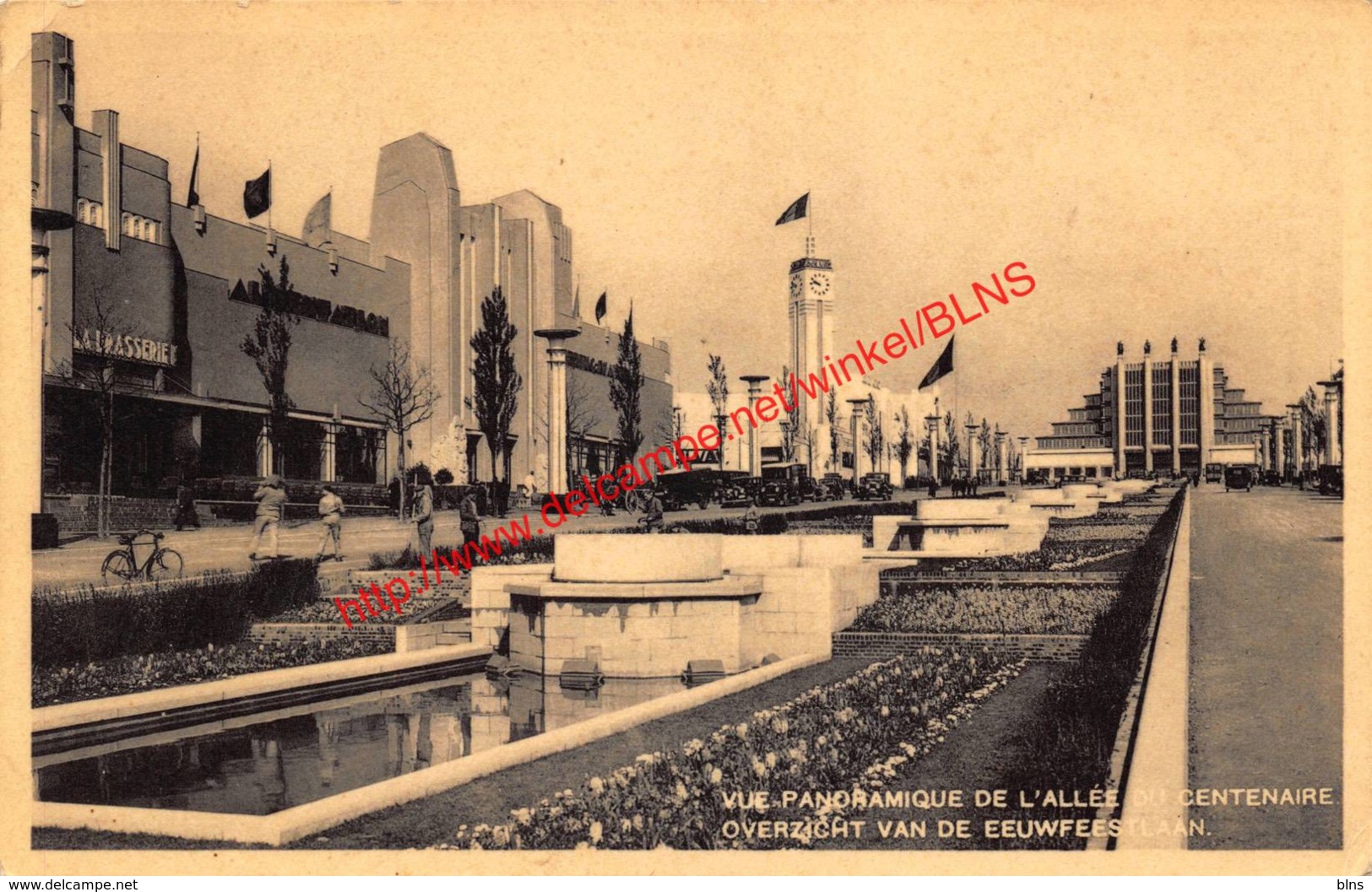 Vue Panoramique De L'Allée Du Centenaire - Exposition Universelle Et Internationale De Bruxelles 1935 - Brussel Bruxelle - Expositions Universelles