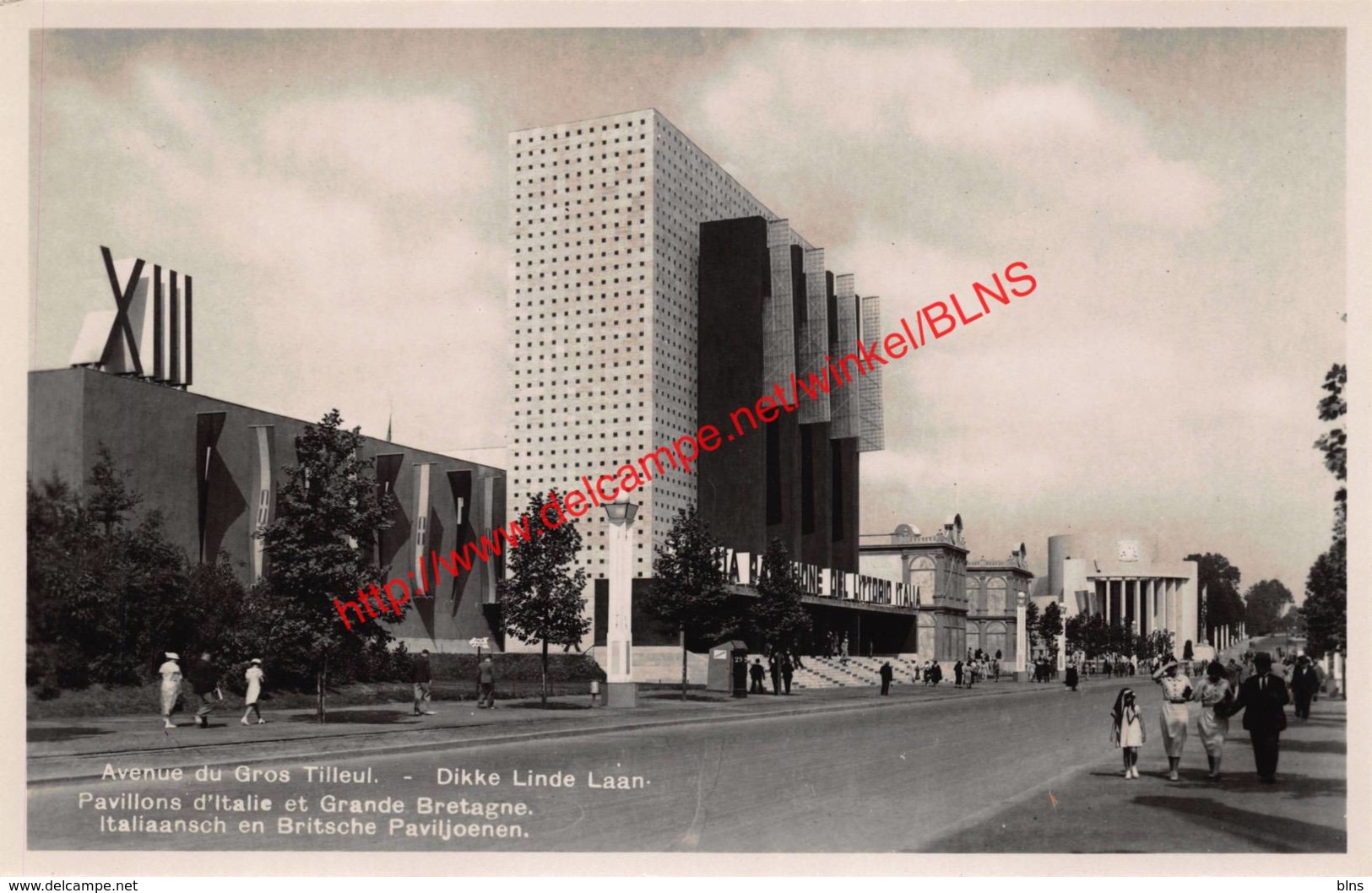 Avenue Du Gros Tilleul - Pavillons D'Italie Et Grande Bretagne - Exposition Universelle Et Internationale De Bruxelles 1 - Expositions Universelles