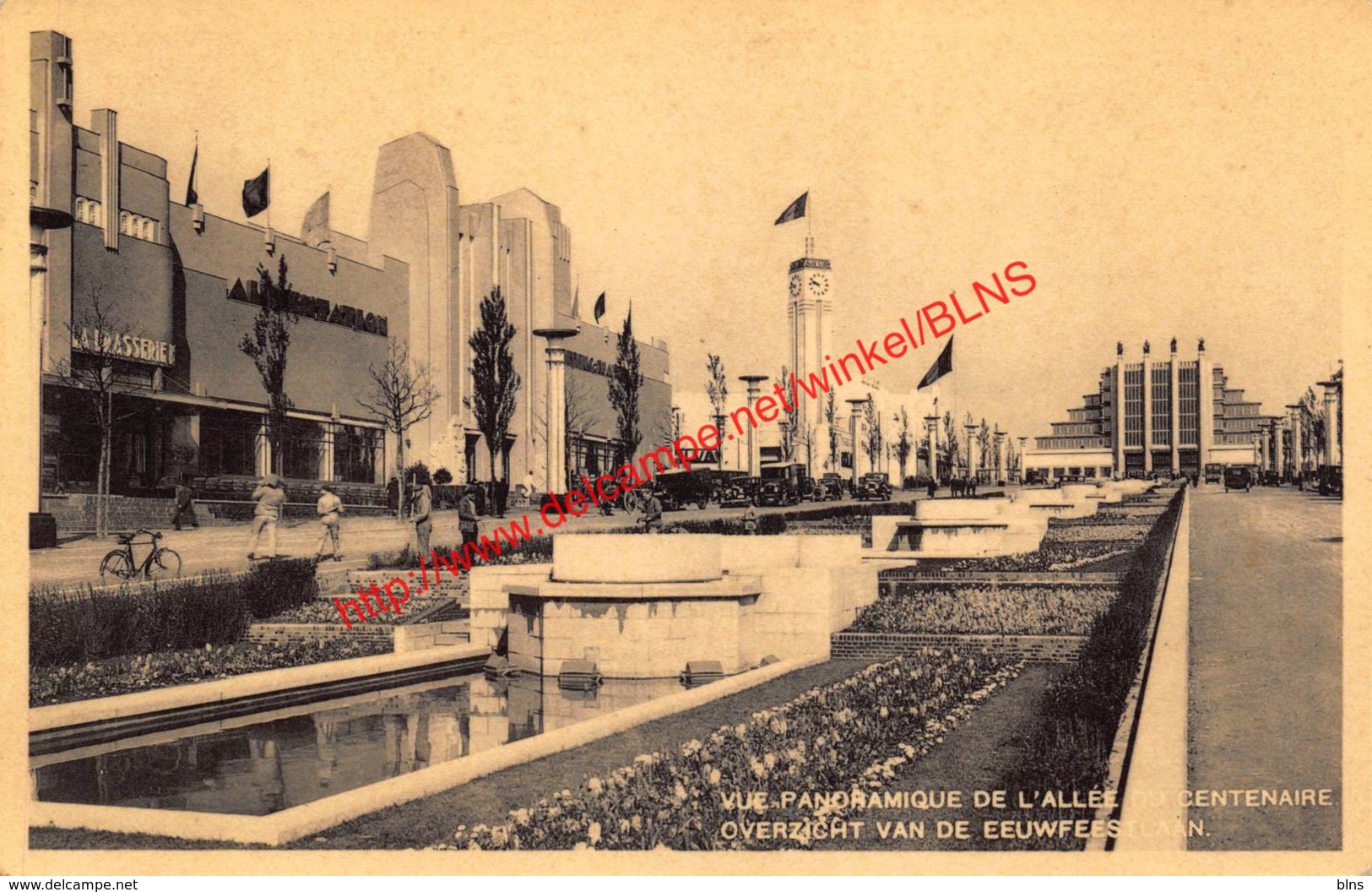 Vue Panoramique De L'Allée Du Centenaire - Exposition Universelle Et Internationale De Bruxelles 1935 - Brussel Bruxelle - Expositions Universelles