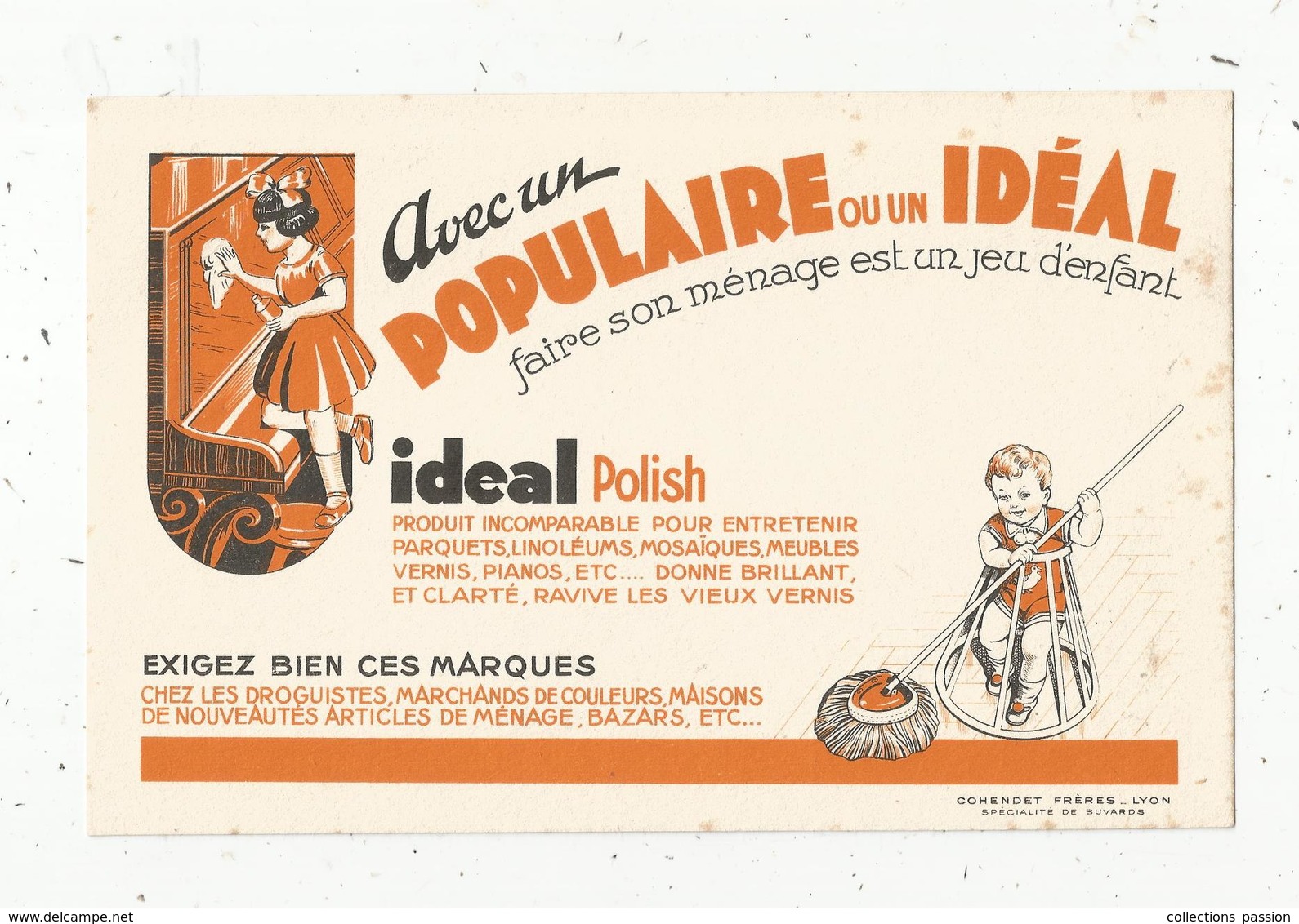 Buvard , IDEAL POLISH , Frais 1.55 E - Autres & Non Classés