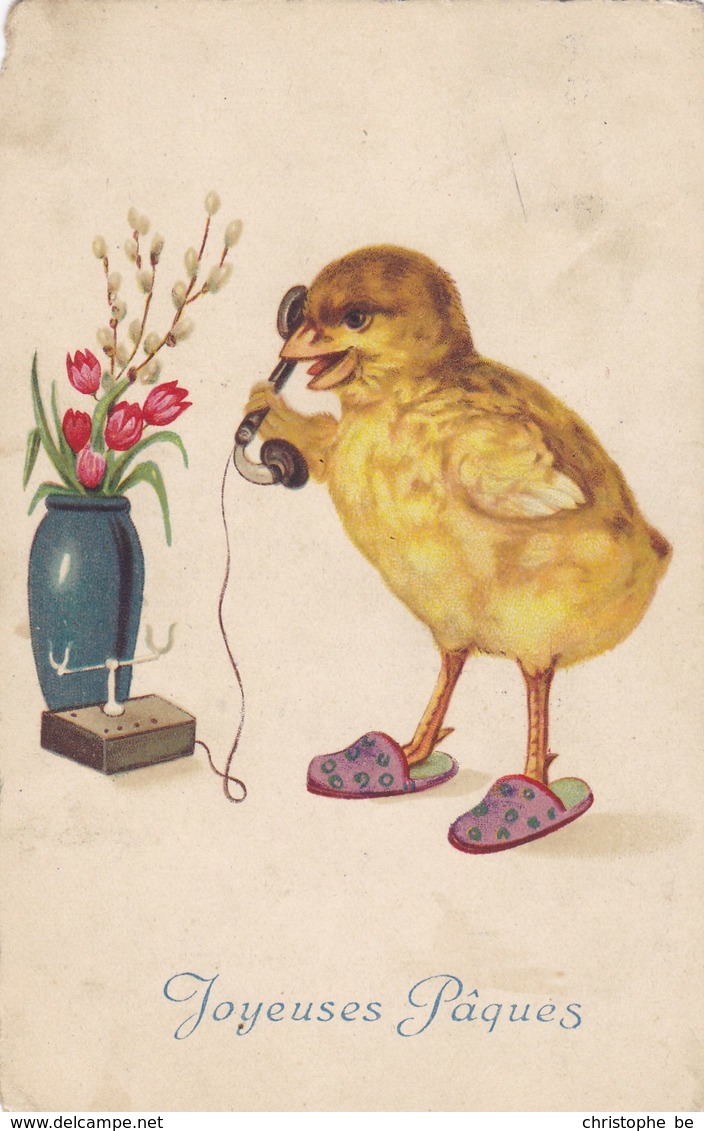 Happy Easter, Joyeuses Pâques, Calling Chick (pk57140) - Pâques