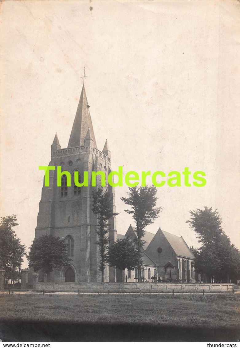 OUDE FOTO  ANCIENNE PHOTO LAMPERNISSE KERK EGLISE - Alveringem