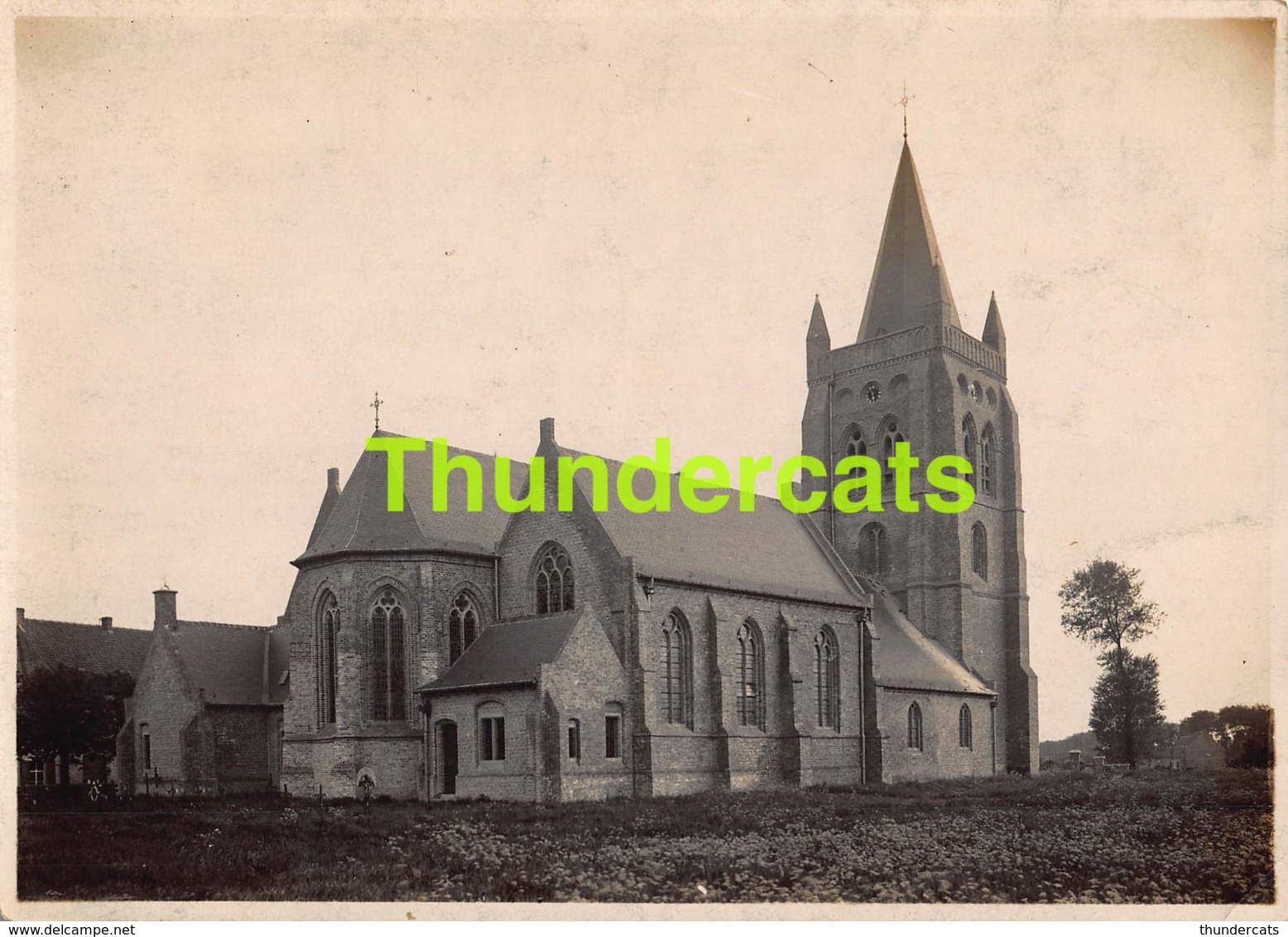 OUDE FOTO  ANCIENNE PHOTO LAMPERNISSE KERK EGLISE - Alveringem