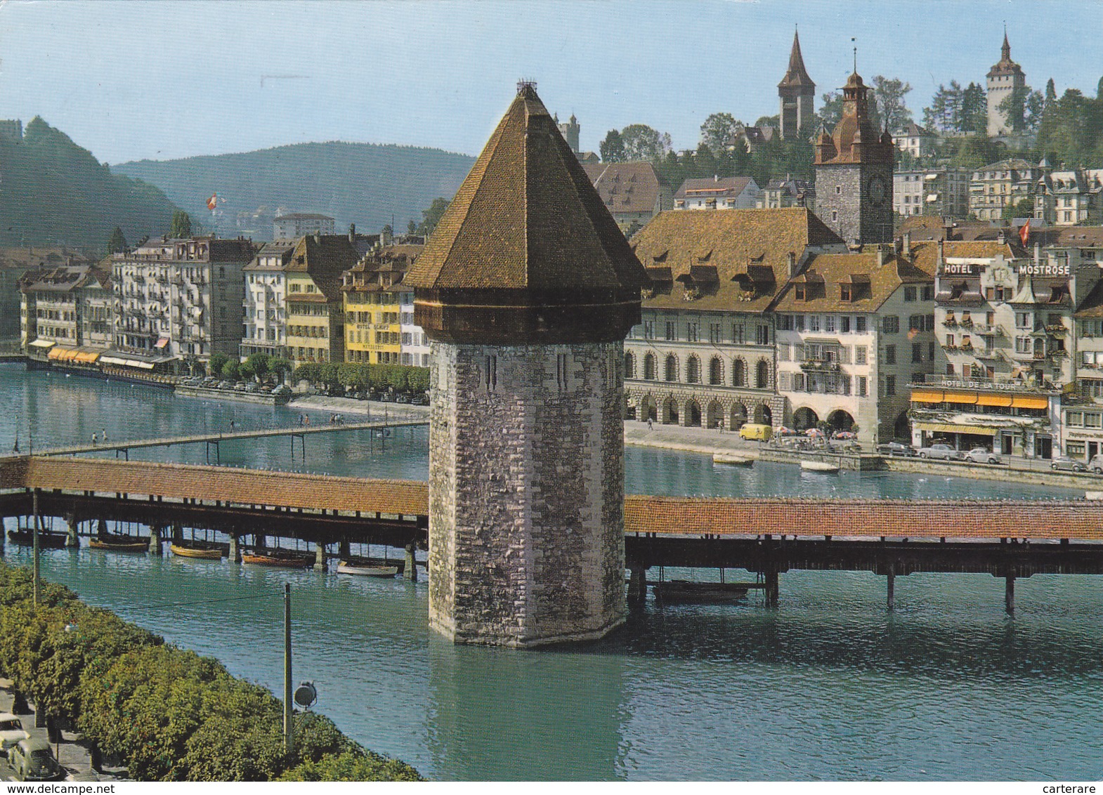 SUISSE,SWISS,SWITZERLAND,SCHWEIZ,SVIZZERA,LUZERN,LUCERN,PONT,LAC,VUE AERIENNE - Luzern