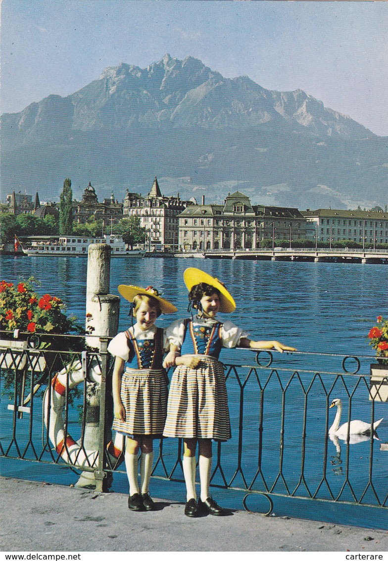 SUISSE,SWISS,SWITZERLAND,SCHWEIZ,SVIZZERA,LUZERN,LUCERN,PONT,LAC,ENFANT - Lucerne