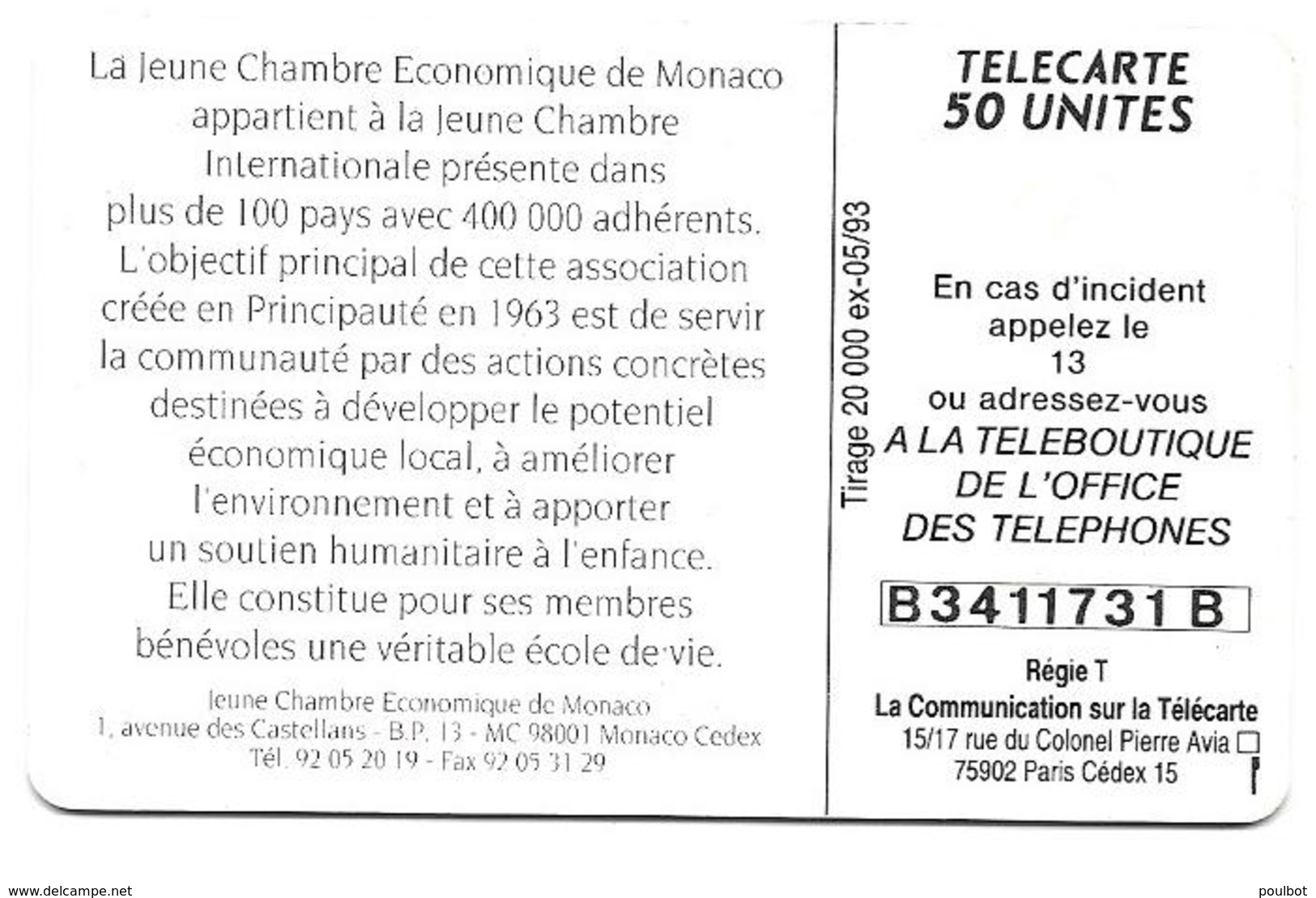 Télécarte Monaco MF 28 - Monace
