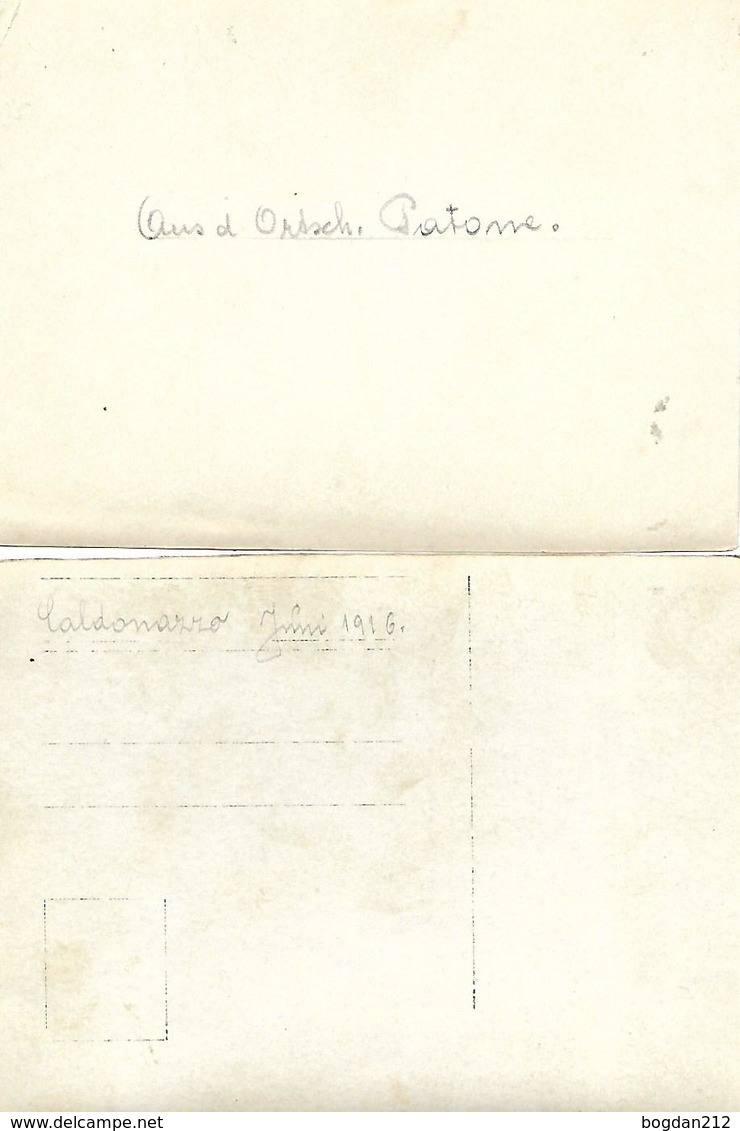 1916 - PATONE    CALDONAZZO , 2 Prg.Foto 12X9cm. Gute Zustand 2 Scan - Trento