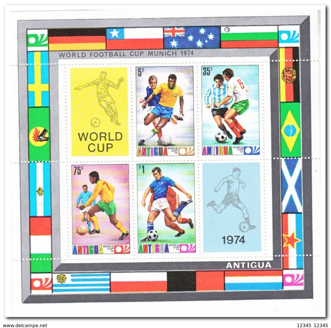 Antigua 1974, Postfris MNH, Football Worldcup - Antigua En Barbuda (1981-...)