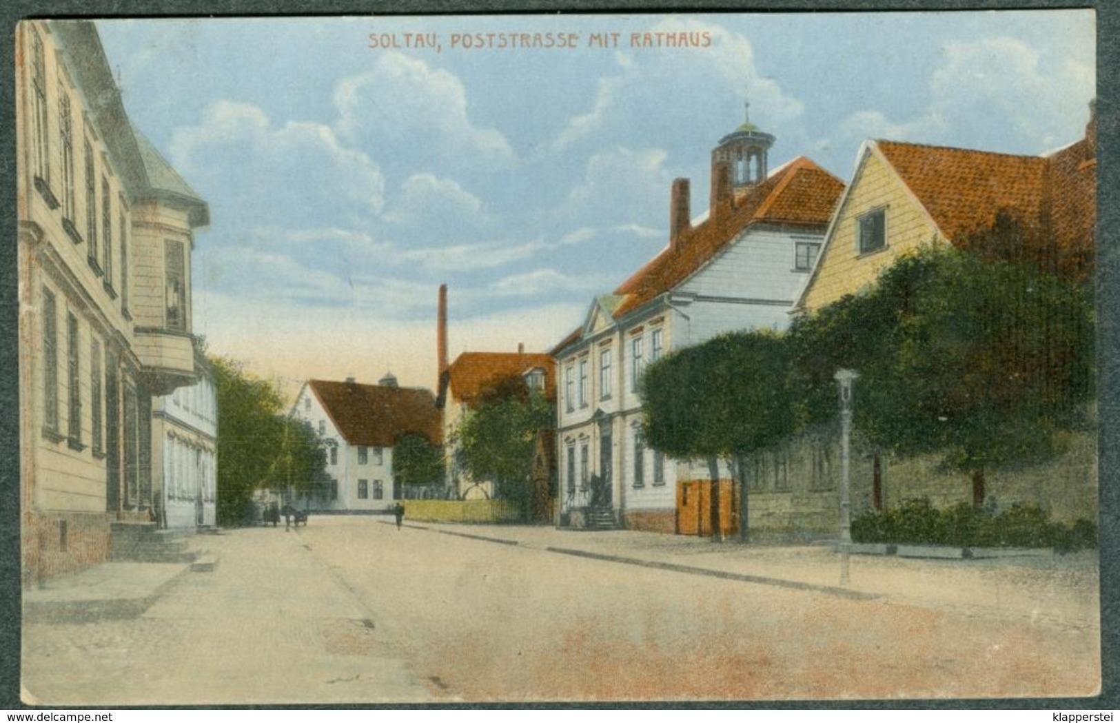 Allemagne Soltau Basse Saxe Poststrasse Rathaus Stempel Bataillon Régiment - Soltau