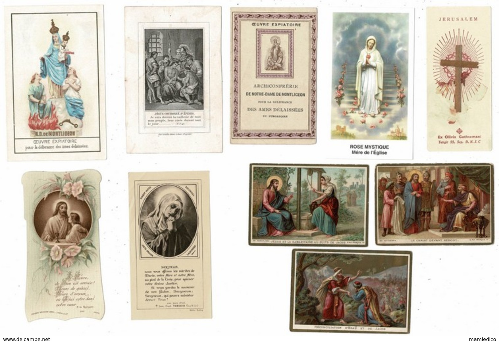 RELIGION 103 images Rhodoïds-Peintes main- Espagnoles- diverses autres. Toutes scannées