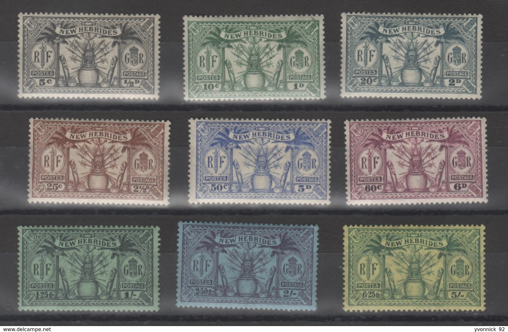 -New Hebrides_ 1927 - N°91 /99 - Used Stamps