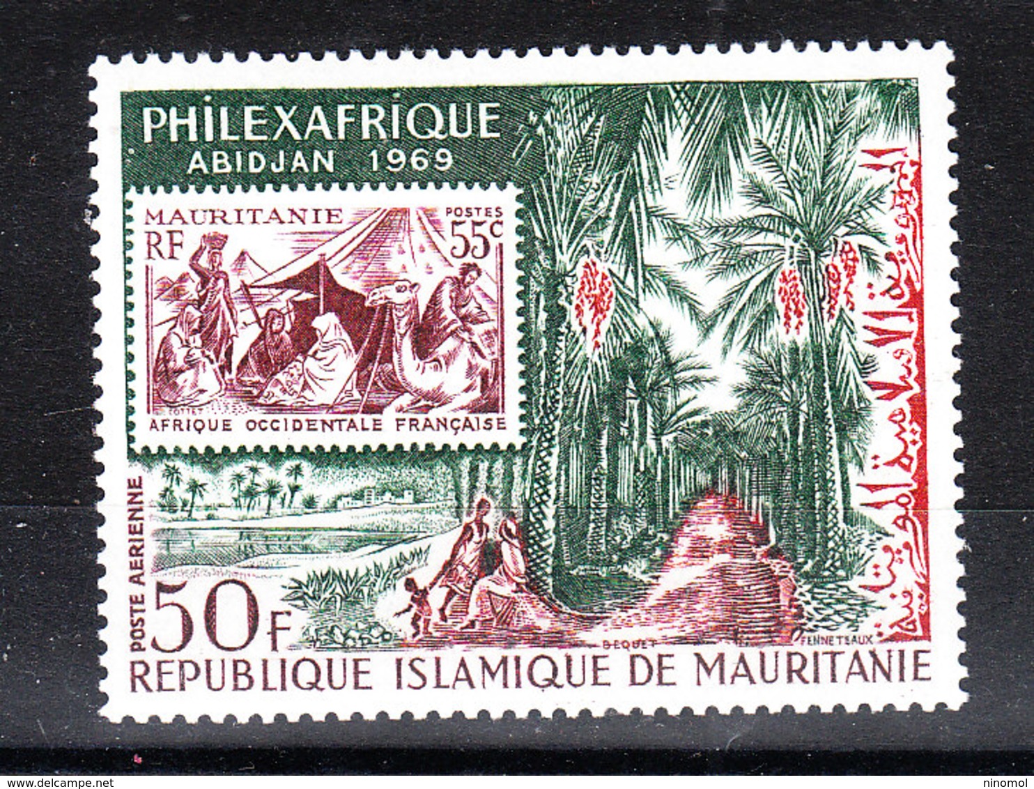 Mauritania - 1969. Philexafrique. Vita Indigena. Stamp On Stamp.Camel; Indigenous Life. MNH - Costumi