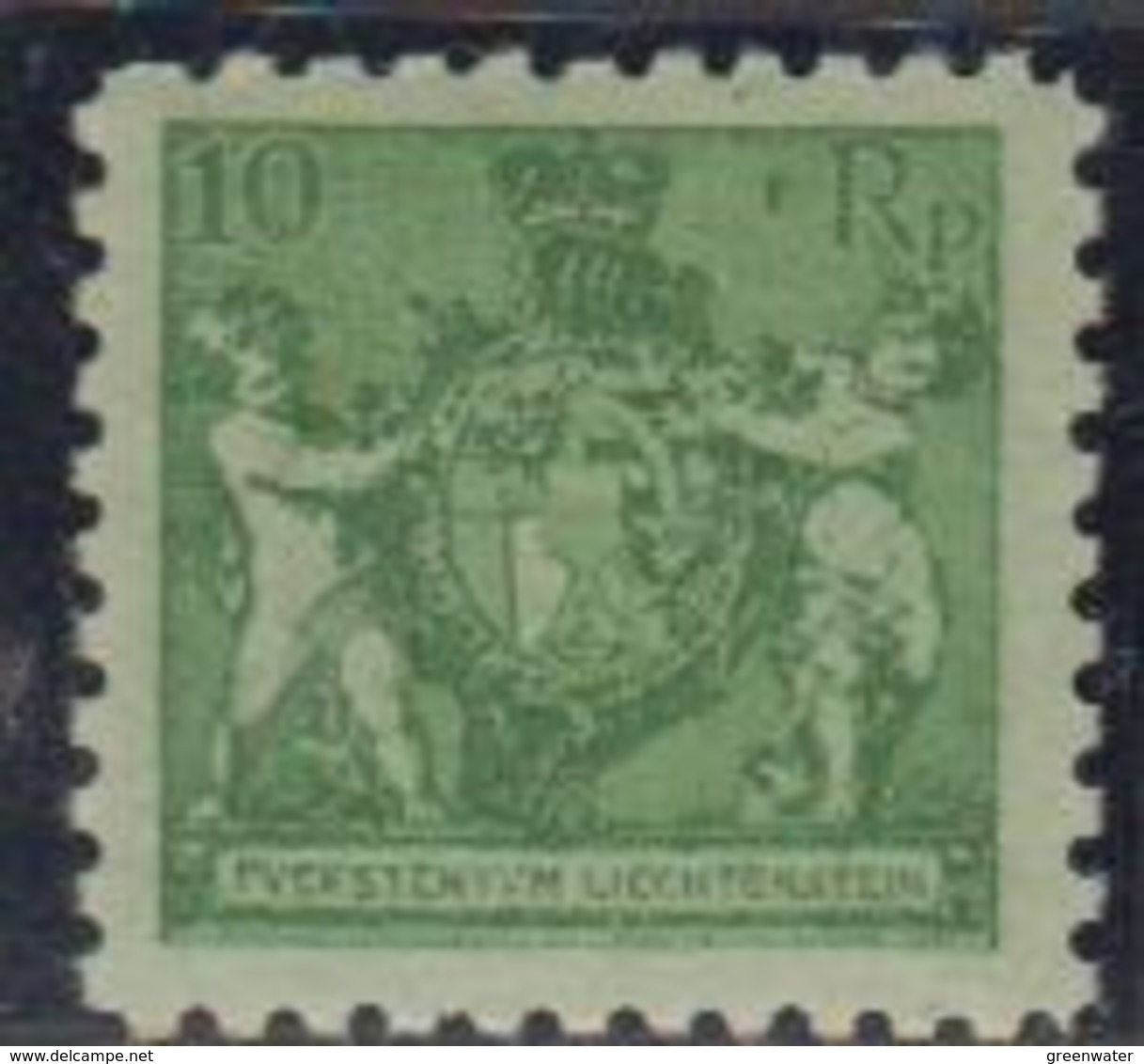 Liechtenstein 1921 Wappen 10Rp Perf. 9,5 ** Mnh (42184) - Ongebruikt