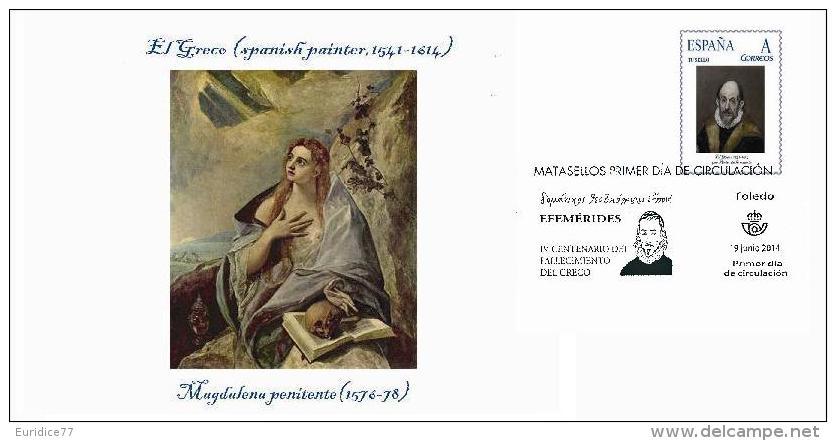 Spain 2014 - Doménikos Theotokópoulos (EL GRECO) Collection - Special Conmemorative Cancellation - Otros & Sin Clasificación