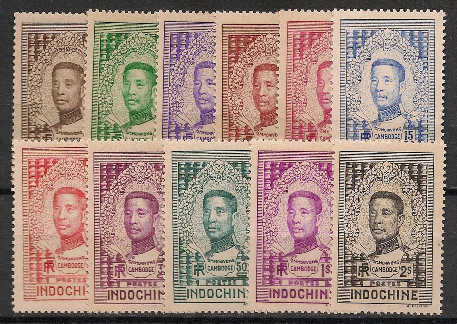 Indochine - 1936 - N°Yv. 172 à 192 - Monivong - Série Complète - Neuf Luxe ** / MNH / Postfrisch - Unused Stamps