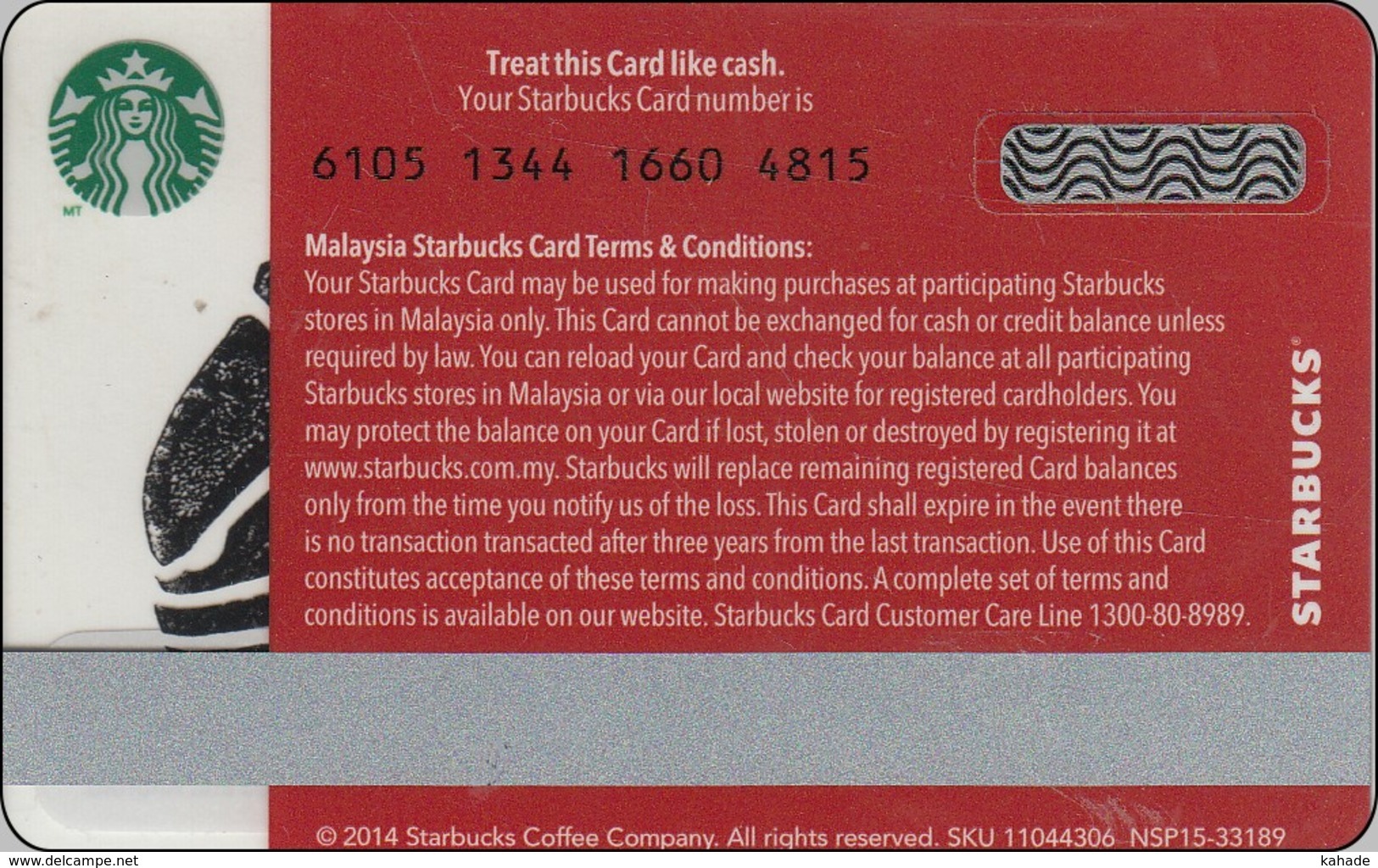 Malaysia Starbucks Card Zodiak Horoskop Happy New Year Sheep 2014-6105 - Gift Cards