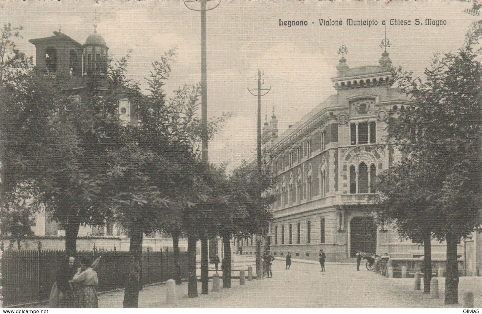 LEGNANO - VIALONE MUNICIPIO E CHIESA S.MAGNO - Legnano