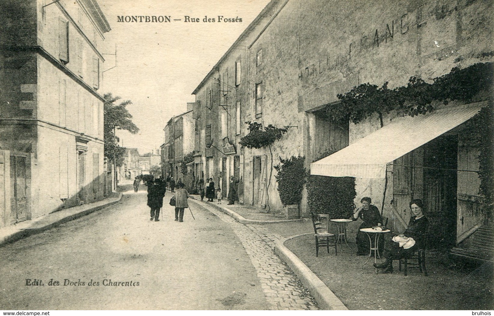 Cpa 16 Montbron Rue Des Fossés --Hotel De France--écrite 1923--dv--animée - Autres & Non Classés