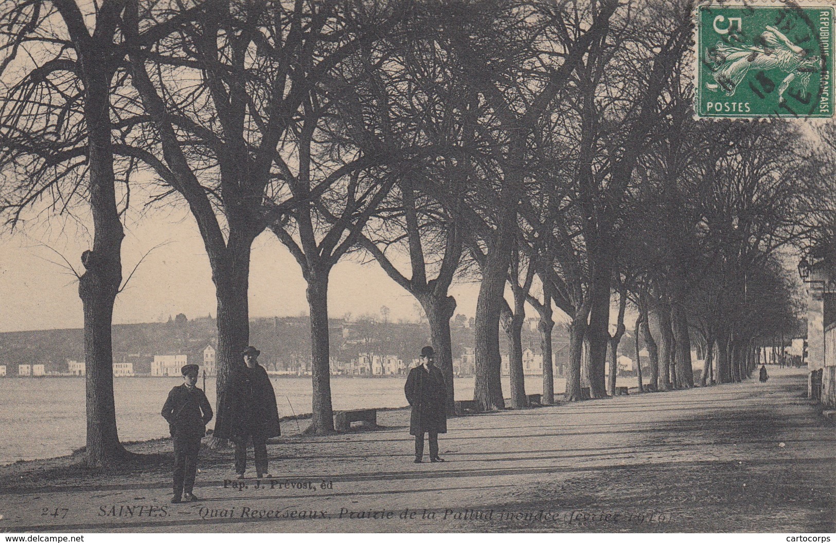 17 - Saintes - Quai Reverseaux - Prairie De La Pallud Inondée Et Animée - Saintes