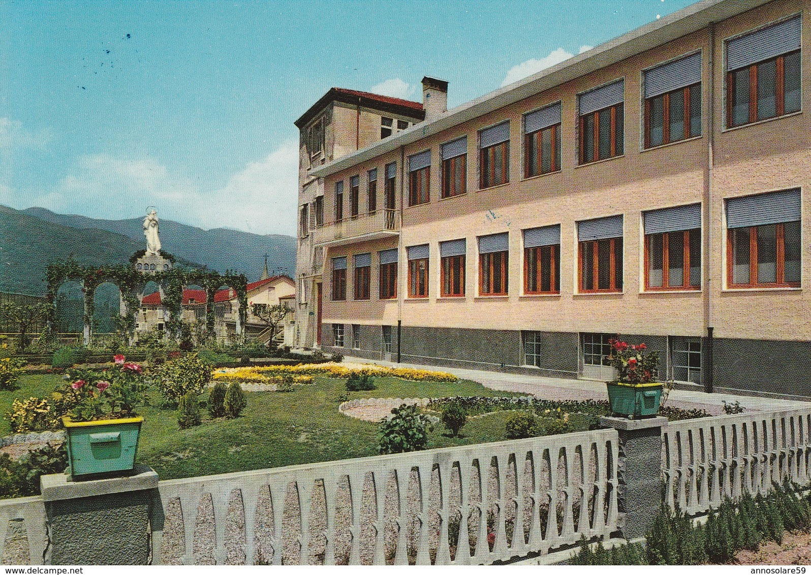 CARTOLINA: (TO ISTITUTO SALESIANO S.F.NERI - LANZO TORINESE - SCUOLA MEDIA E GINNASIO SUP. - F/G - COLORI - VIAGGIATA - Altri & Non Classificati