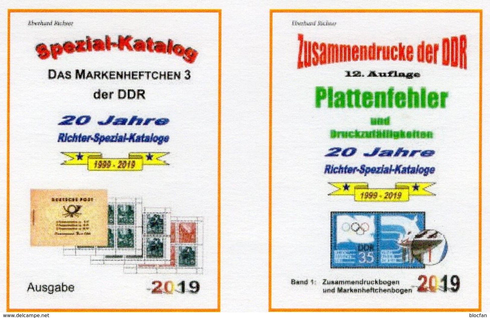 DDR Teil 4+5 Neu 50€ RICHTER 2019 Abarten Markenheft 3, Plattenfehler ZD Carnet/se-tenant Special Catalogue Germany - Special Editions