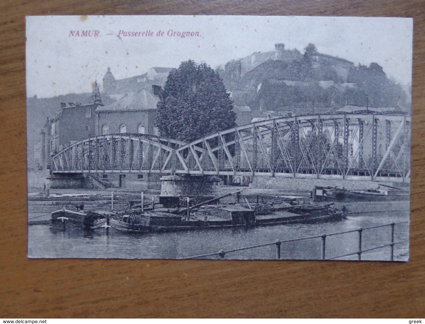 FELDPOST - Namur, Passerelle De Gragnon --> Beschreven 1916 - Namur