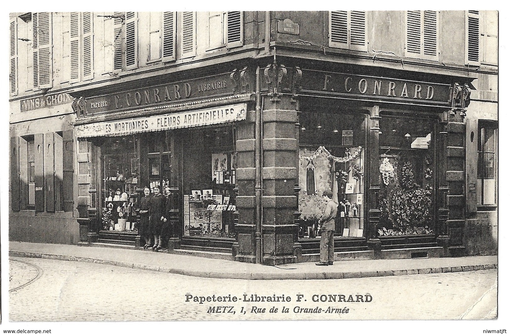 CPA Metz Papeterie Librairie F Conrard - Metz