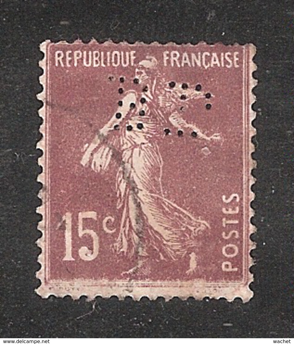 Perforé/perfin/lochung France No 189  BP Banque De Paris Et Des Pays Bas (143) - Autres & Non Classés