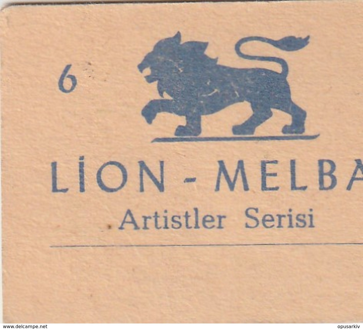 [Trademarks] - Mini Advertising Card - 1950/60: Lion-Melba Artist Card  No.6 - Vince Taylor * - Advertising