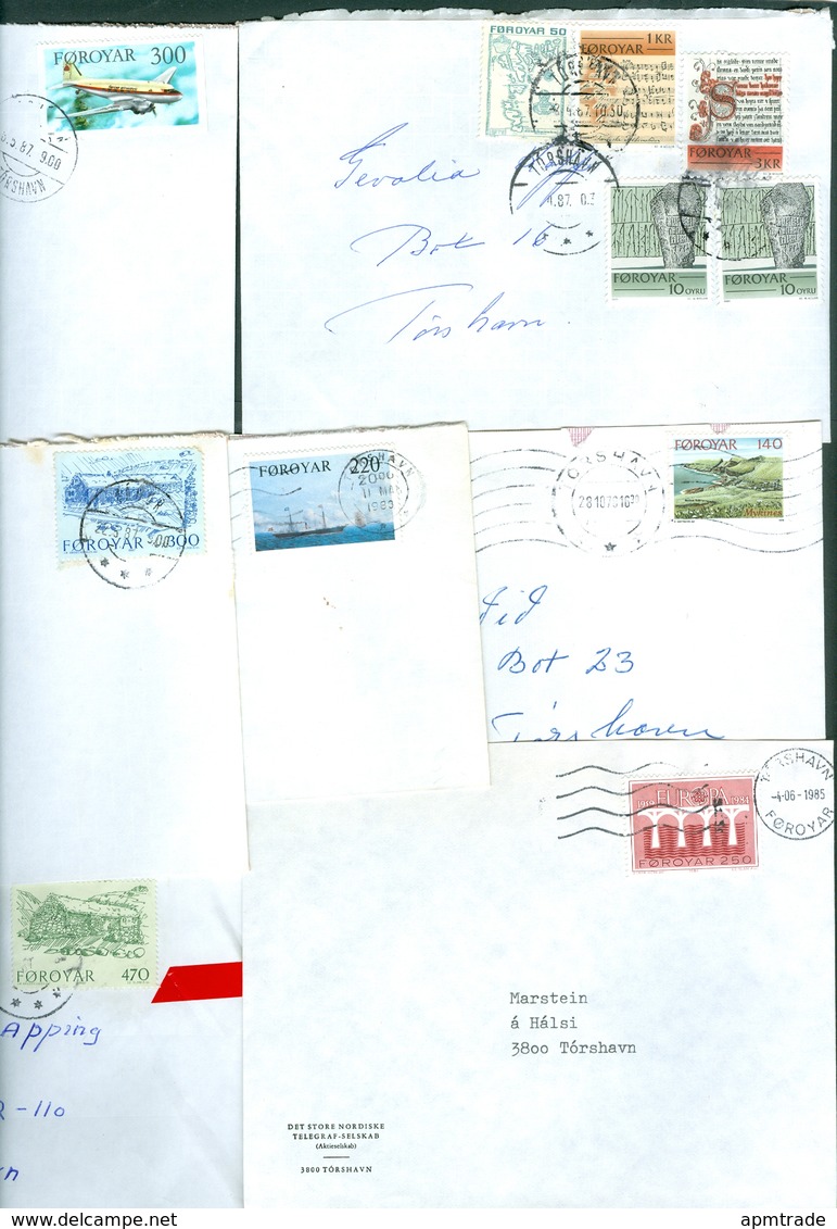 Faroe Islands. 15 Commercial Different Covers 1980es. Postal Used. - Faroe Islands